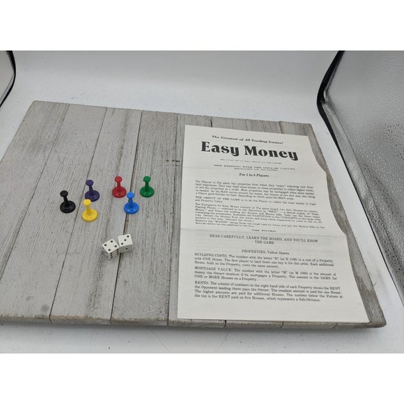 Easy Money 1974 Board Game Replacement Parts Pieces Pawns Token Dice Instruction - Picture 1 of 4